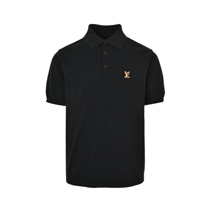 Louis Vuitton leather knitted button polo Polo short