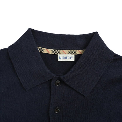 Burberry 25Fw war horse embroidered cashmere lapel Polo sweater