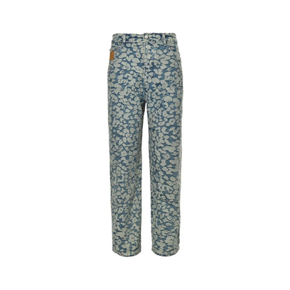 Louis Vuitton Nigo joint style burnt flower work jeans