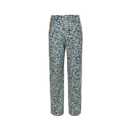 Louis Vuitton Nigo joint style burnt flower work jeans