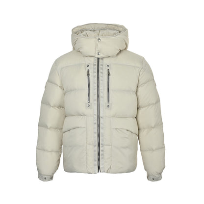 Moncler/Mask pocket zipper hooded down jacket