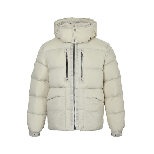 Moncler/Mask pocket zipper hooded down jacket