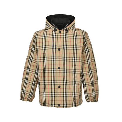 Burberry classic plaid silicone war horse reversible windbreaker jacket