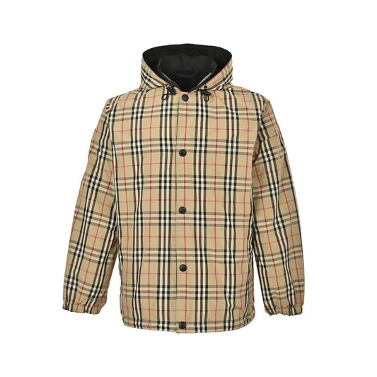 Burberry classic plaid silicone war horse reversible windbreaker jacket