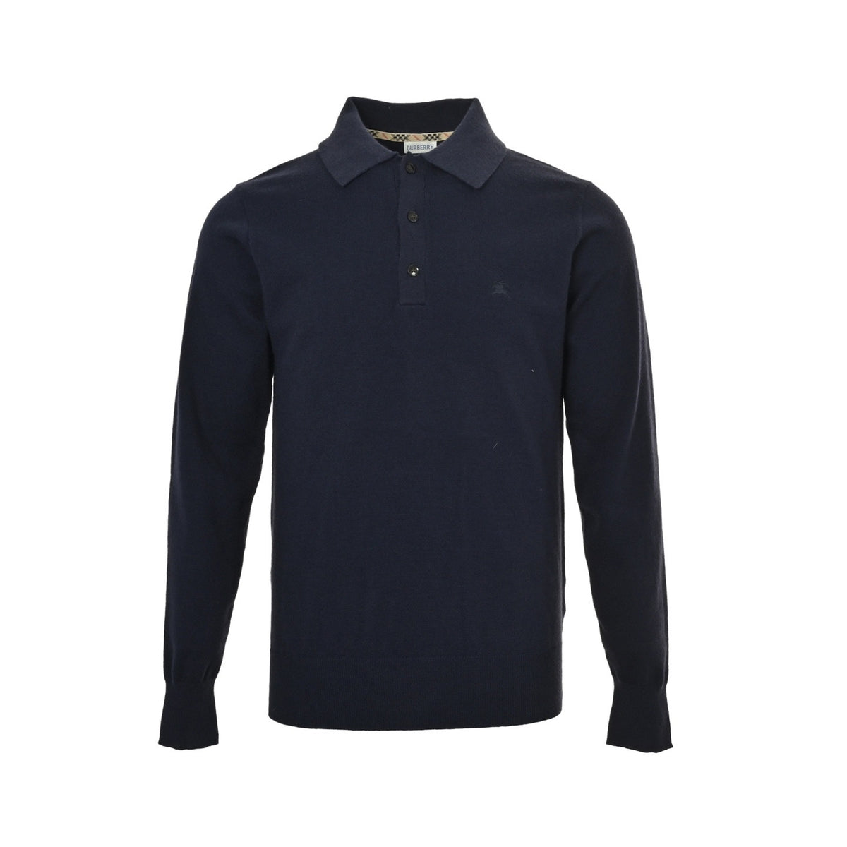 Burberry 25Fw war horse embroidered cashmere lapel Polo sweater