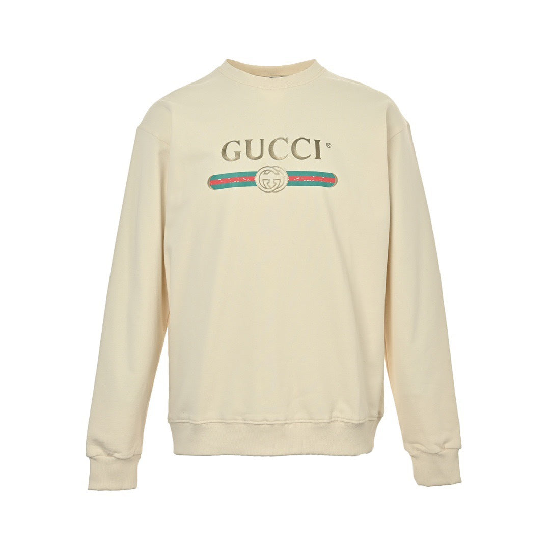 Gucci 24Fw yellow duck printed round neck sweatshirt on the back
