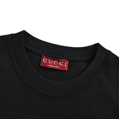Gucci GG patch red and green letter embroidered short sleeves