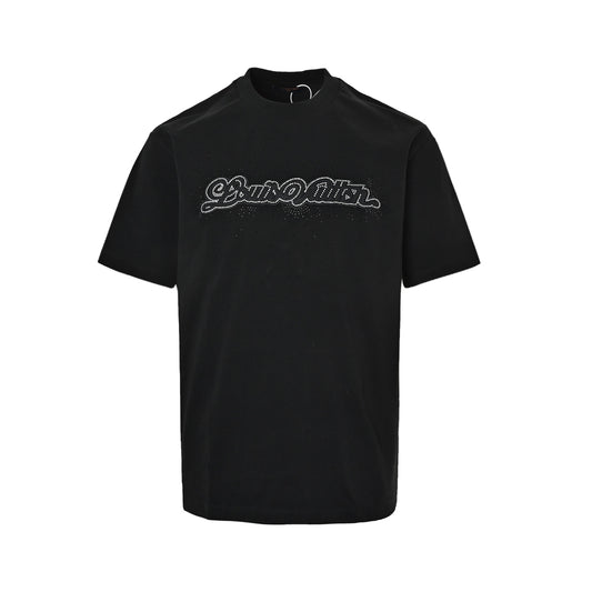 LouisVuitton/Louis Vuitton Galaxy Broken Diamond Floral Letters Embroidered Short Sleeves