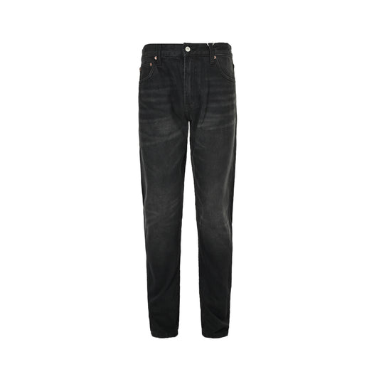 RALPH LAUREN black suede leather brand jeans​​