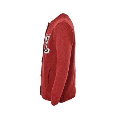 Louis Vuitton 25Fw jacquard large logo cardigan sweater