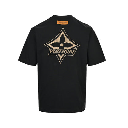 Louis Vuitton 26ss gold label woven embroidered presbyopia short sleeves
