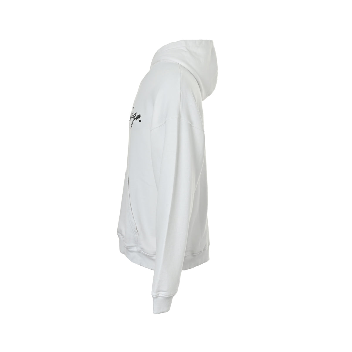 Balenciaga cursive signature letter printed hooded sweatshirt
