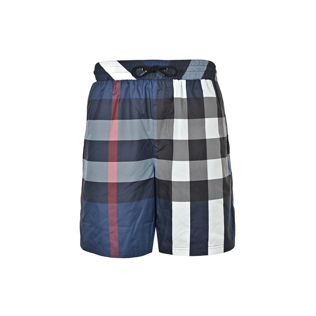 Burberry blue classic plaid drawstring beach shorts