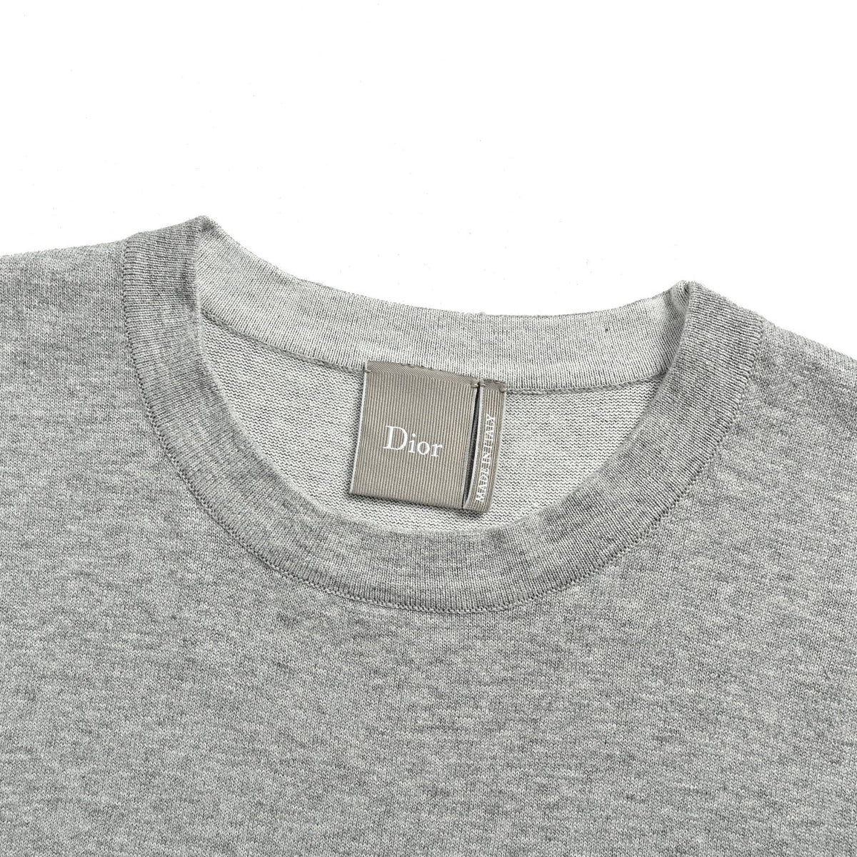 Dior small LOGO jacquard knitted off-shoulder short sleeves