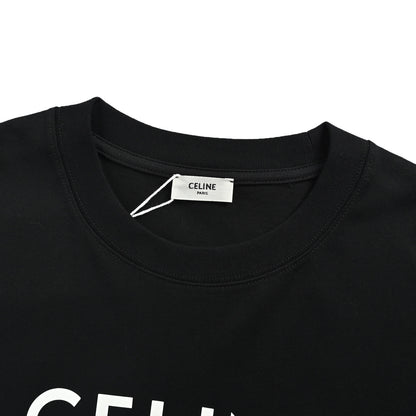 Celine classic letter laminated printed short sleeves
