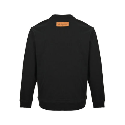 Louis Vuitton 25Fw embroidered letter round neck sweatshirt