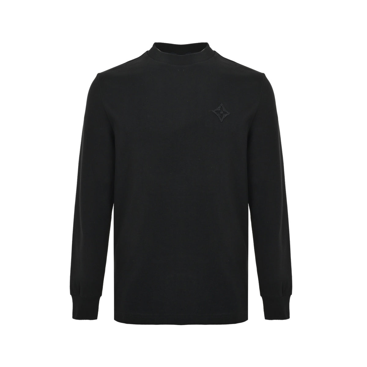 Louis Vuitton dark pattern four-leaf clover tatami embroidered logo long-sleeved T-shirt