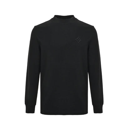 Louis Vuitton dark pattern four-leaf clover tatami embroidered logo long-sleeved T-shirt