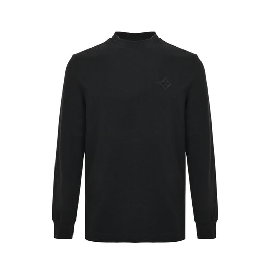 Louis Vuitton dark pattern four-leaf clover tatami embroidered logo long-sleeved T-shirt