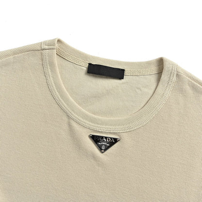 Prada triangle logo waffle short sleeves