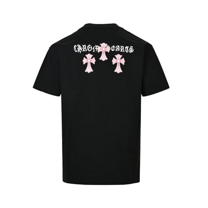 Chrome Hearts/Chrome Heart Black and Red Cross Short Sleeve