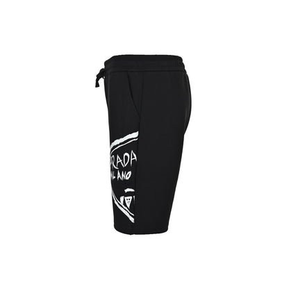 Prada hand-painted triangle logo shorts