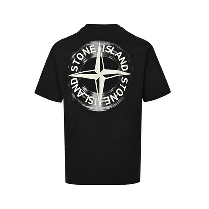 Stone Island compass phantom painted silver short sleeves