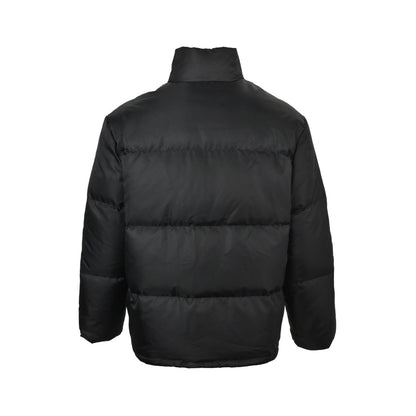Prada nylon zipper pocket contrast stand collar down jacket