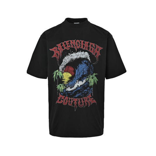 Balenciaga/Balanciaga Hawaiian coconut short sleeves