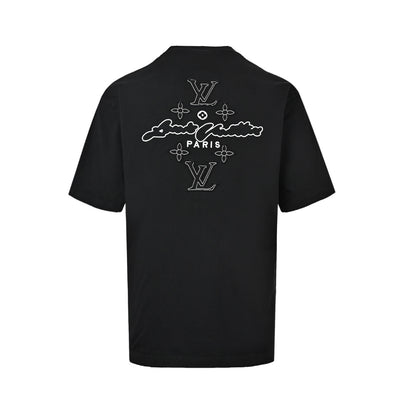 Louis Vuitton heavy duty frayed embroidered patch embroidered short sleeves