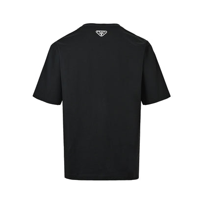 Prada patch embroidered letter short sleeves