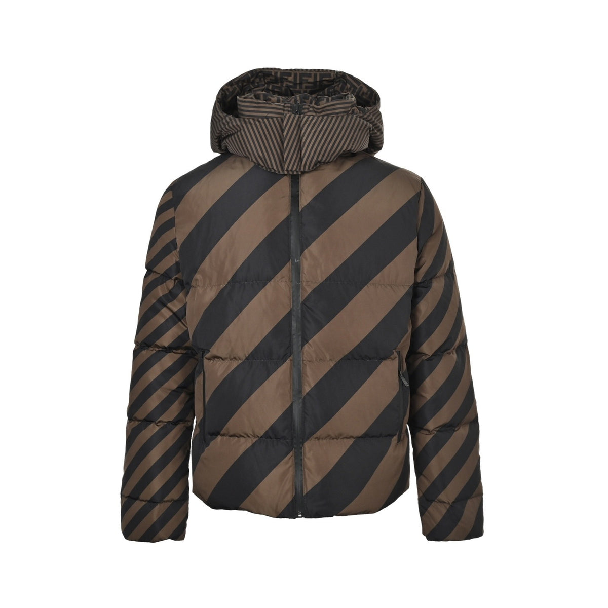 Fendi FF presbyopic reversible hooded down jacket