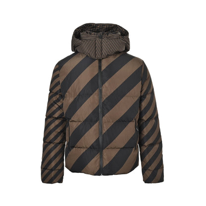 Fendi FF presbyopic reversible hooded down jacket