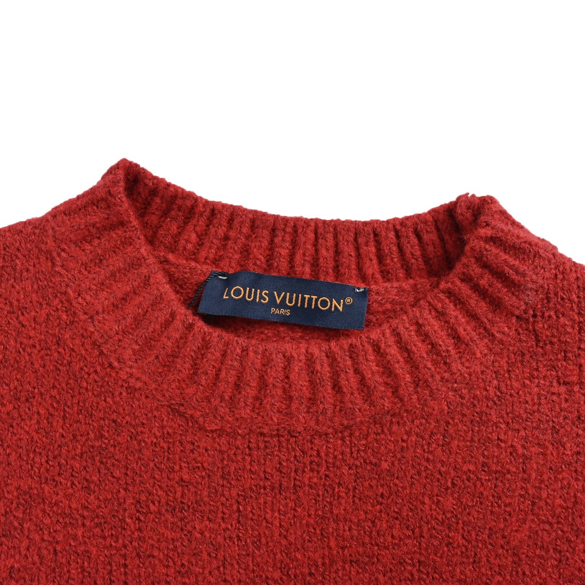 Louis Vuitton 25Fw front and back jacquard large logo crew neck sweater