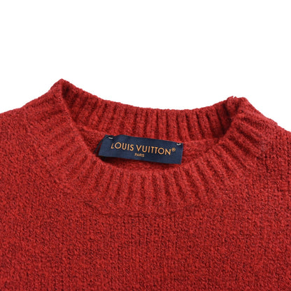 Louis Vuitton 25Fw front and back jacquard large logo crew neck sweater