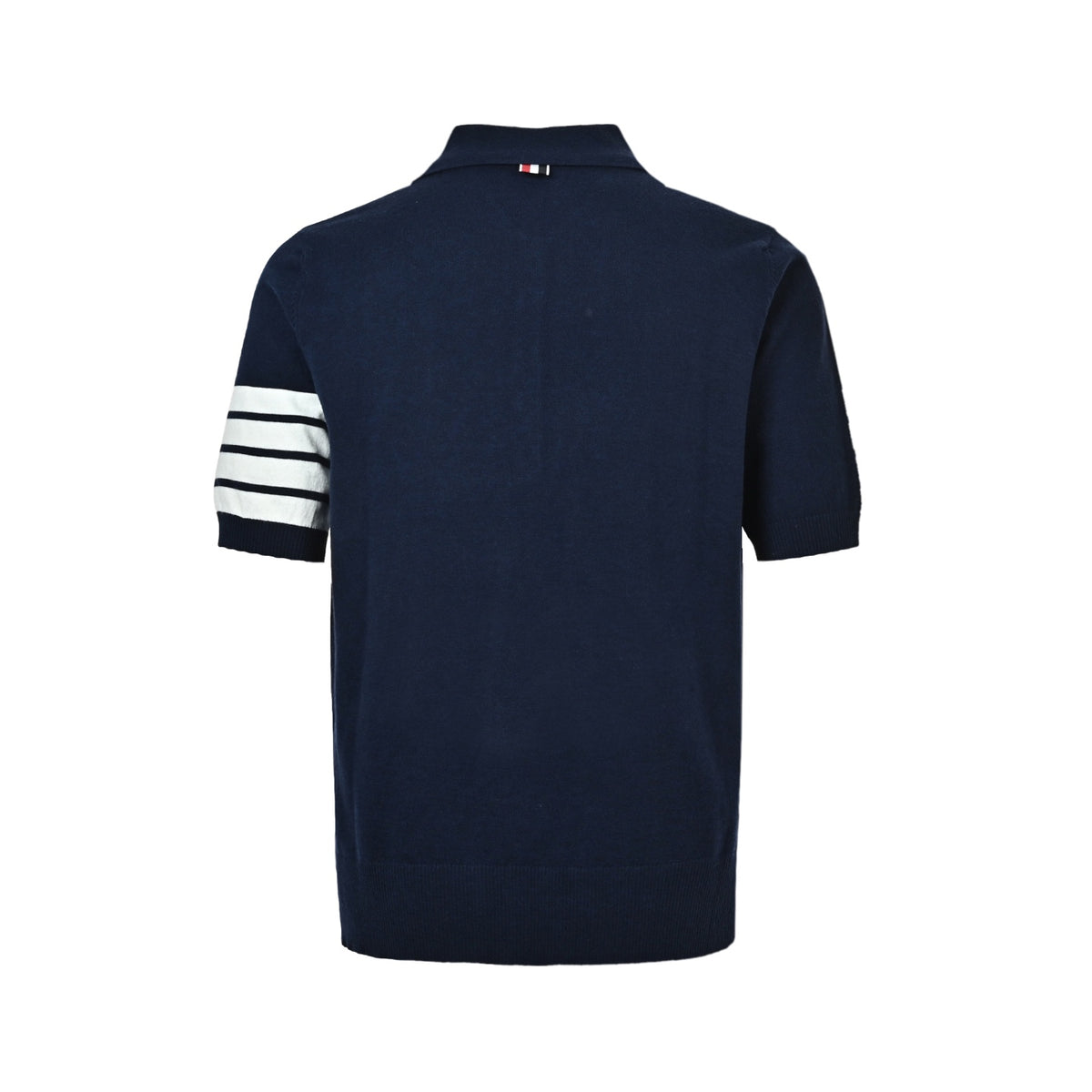 Thom Browne/Thom Brown Tennis racket intarsia knitted Polo short sleeves