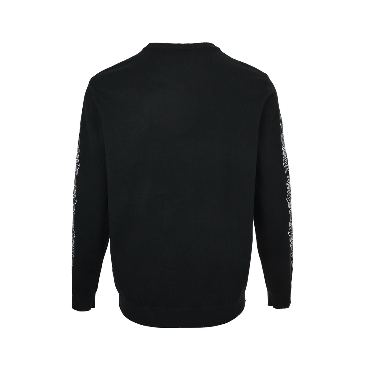 Chrome Hearts/Chrome Heart Sanskrit sleeve knitted crew neck sweater
