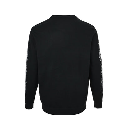 Chrome Hearts/Chrome Heart Sanskrit sleeve knitted crew neck sweater