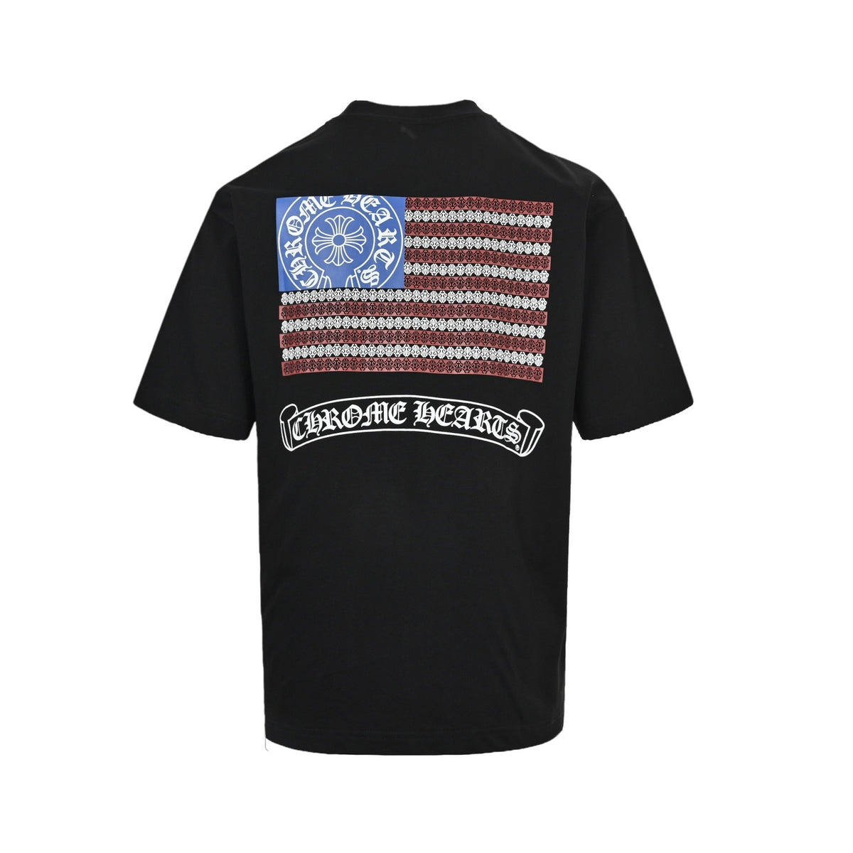 Chrome Hearts/Chrome Heart Horseshoe Back Print Short Sleeve