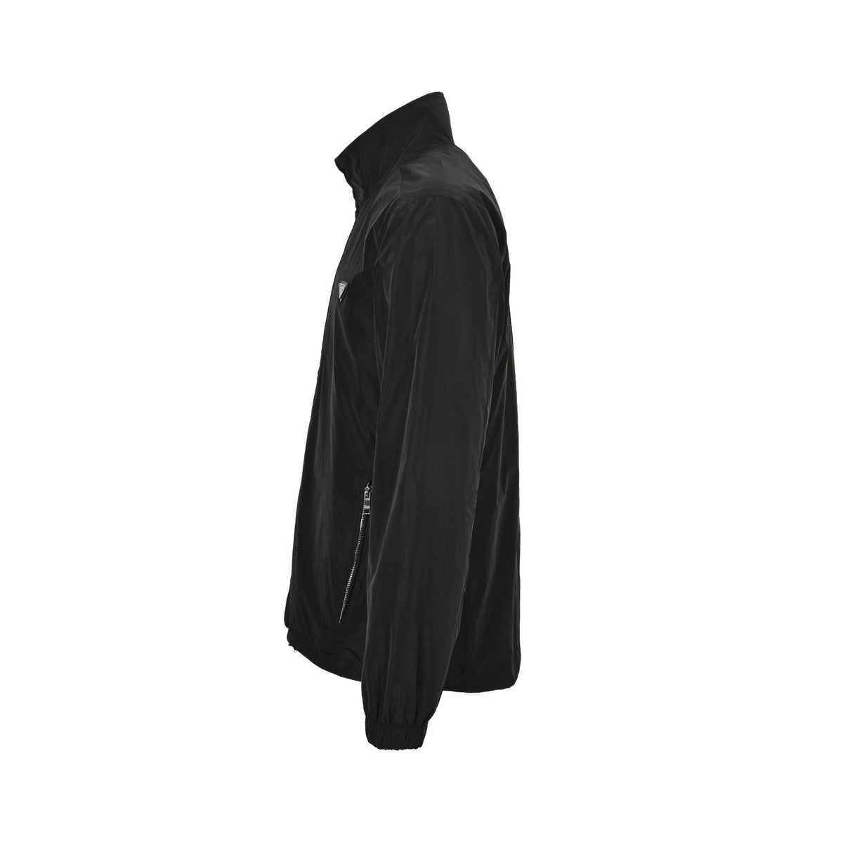 Prada regenerated nylon double-sided stand collar jacket