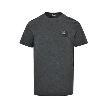 Loewe/Luo Yiwei white and black flower logo embroidered short sleeves