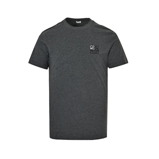 Loewe/Luo Yiwei white and black flower logo embroidered short sleeves