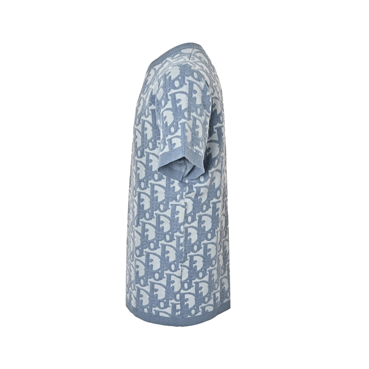 Dior Oblique blue full flower presbyopic knitted short sleeves