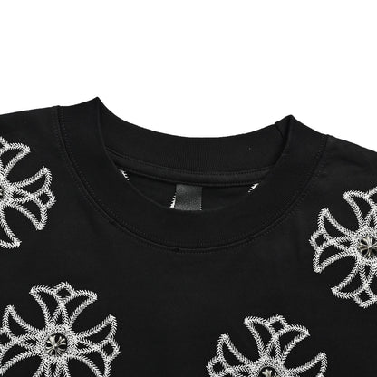 Chrome Hearts/Chrome Heart Warm-sensitive color-changing embroidered hardware logo short sleeves