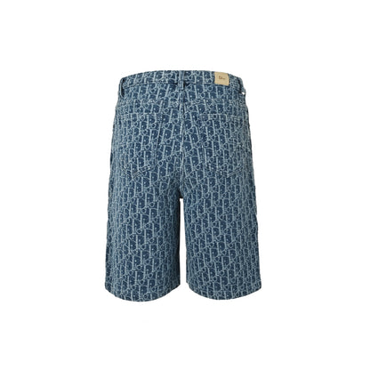 Dior all-over printed denim shorts