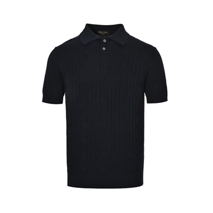 Loro Piana/LP cable knit Polo short sleeves