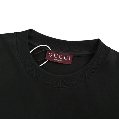 Gucci 26ss ghost letter logo embroidered short sleeves