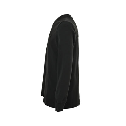 Chanel 25Fw dark woven logo double C embroidered long-sleeved T-shirt