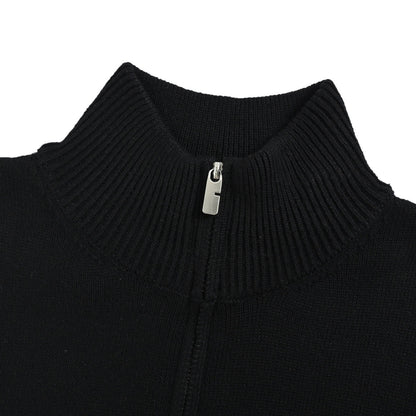 Burberry 25Fw war horse logo embroidered half-zip sweater