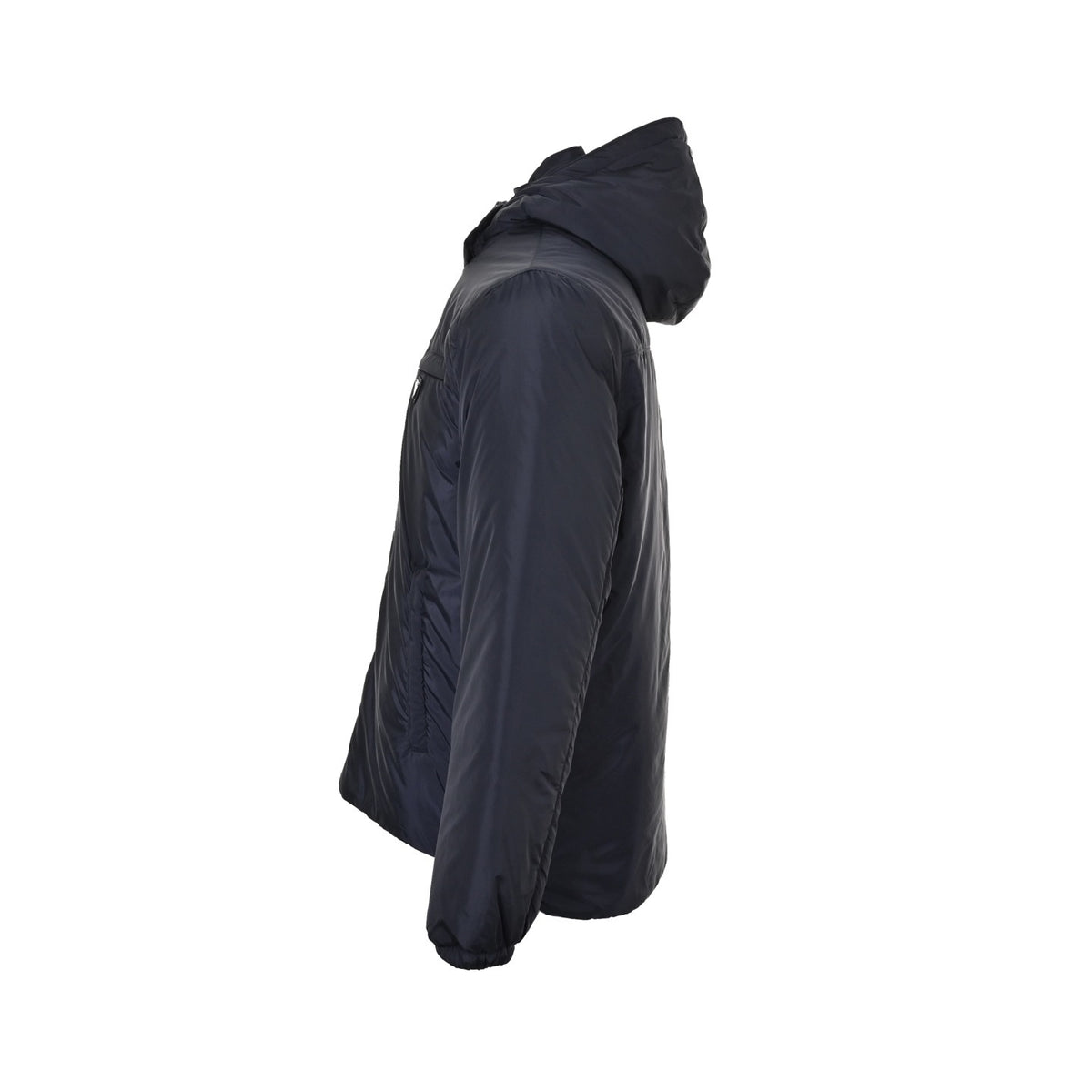 Prada triangle logo regenerated nylon hooded down jacket